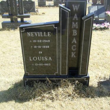WAMBACK Neville 1949-1998 &amp; Louisa 1953-