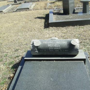 WESSELS Johanna Christina nee CRONJE 1904-19?7