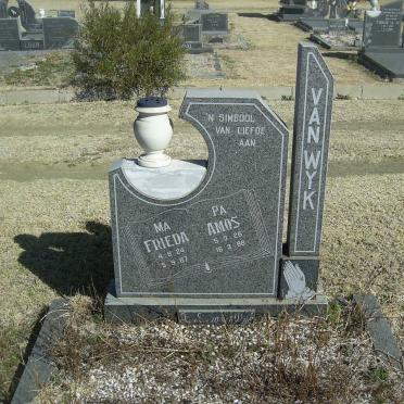 WYK Amos, van 1926-1988 &amp; Frieda 1924-1987