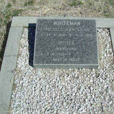 WHITEMAN Michiel Herculas 1919-1978 &amp; Sheila RAINSFORD 1920-