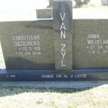 ZYL Christiaan Diedericks, van 1918-1994 &amp; Anna Wilhelmina 1933-1994