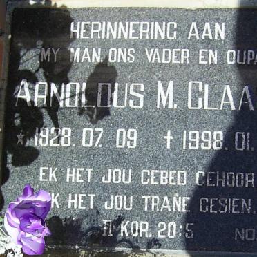 CLAASE Arnoldus M. 1928-1998