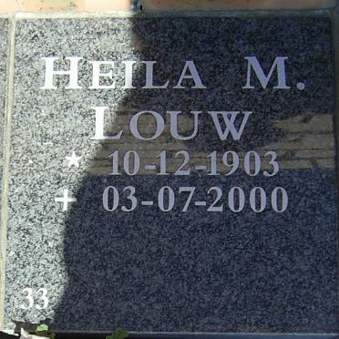LOUW Heila M. 1903-2000