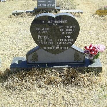 ? Petrus 1926-2001 &amp; Lizzie 1930-2000