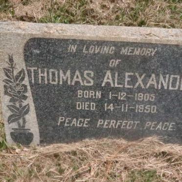ALEXANDER Thomas 1905-1950