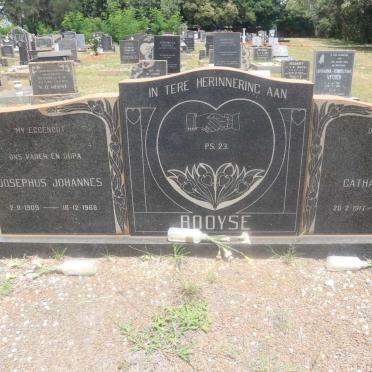 BOOYSE Josephus Johannes 1909-1968 &amp; Catharina M.P. 1917-1974