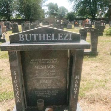 BUTHELEZI Meshack 1927-2002 &amp; Emily 1927-2004