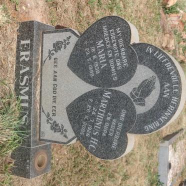 ERASMUS Marthinus H.C. 1926-2005 &amp; Maria 1930-1998