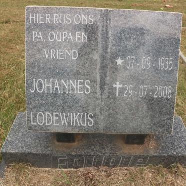 FOURIE Johannes Lodewikus 1935-2008