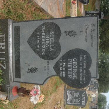 FRITZ George Pieter 1939-2012 &amp; Stella Rika BARKHUIZEN 1943-