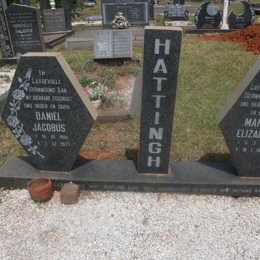 HATTINGH Daniel Jacobus 1910-1977 &amp; Maria Elizabeth 1916-1997