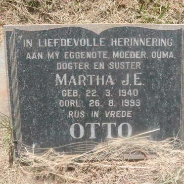 OTTO Martha J.E. 1940-1993