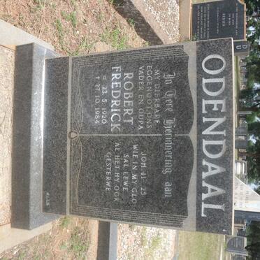 ODENDAAL Robert Fredrick 1920-1984