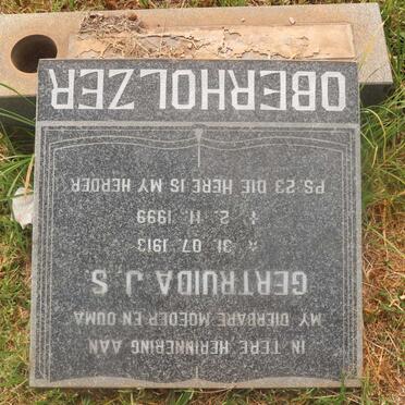 OBERHOLZER Gertruida J.S. 1913-1999