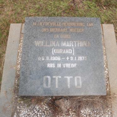 OTTO Willina Marthina nee DURAND 1906-1975