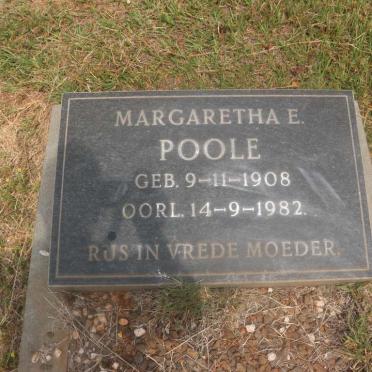 POOLE Margaretha E. 1908-1982