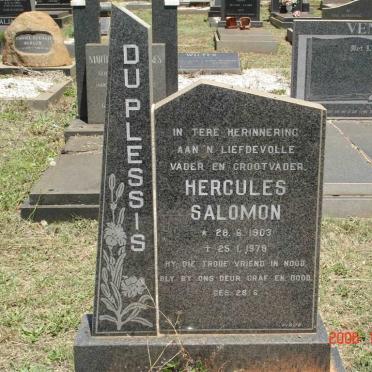 PLESSIS Hercules Salomon, du 1903-1978