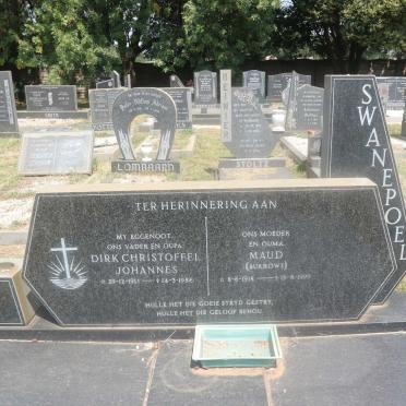 SWANEPOEL Dirk Christoffel Johannes 1911-1986 &amp; Maud BURROWS 1918-1999