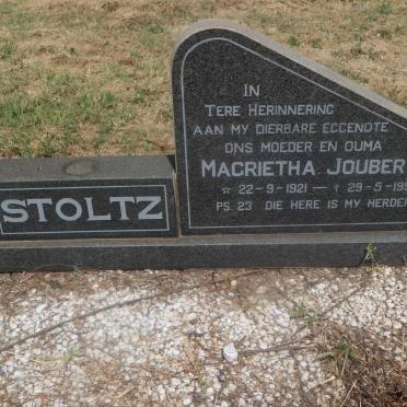 STOLZ Magrietha Joubertha 1921-1992