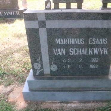 SCHALKWYK Marthinus Esaais, van 1922-1999