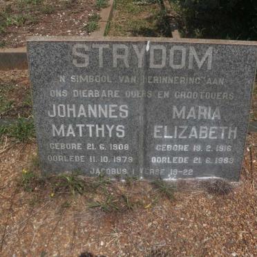 STRYDOM Johannes Matthys 1908-1979 &amp; Maria Elizabeth 1916-1983