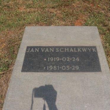 SCHALKWYK Jan, van 1919-1981
