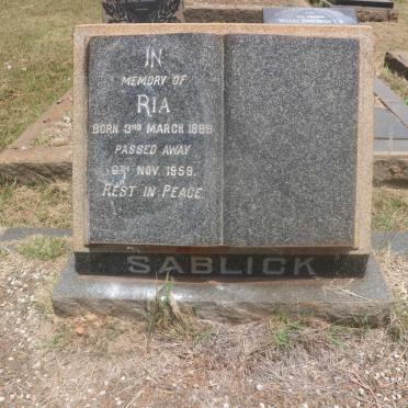 SABLICK Ria 1898-1959