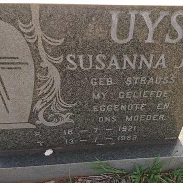UYS Susanna J.A. nee STRAUSS 1921-1983