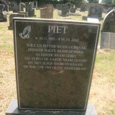 VISSER Piet 1953-2002