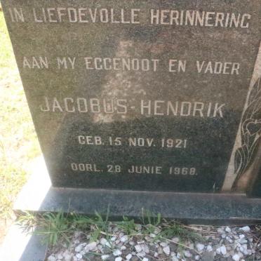 W? Jacobus Hendrik 1921-1968