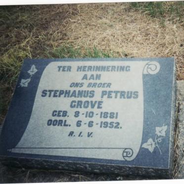 GROVE Stephanus Petrus 1881-1952