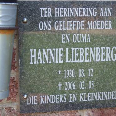 LIEBENBERG Hannie 1930-2006