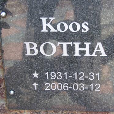BOTHA Koos 1931-2006