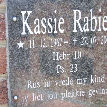 RABIE Kassie 1967-2008