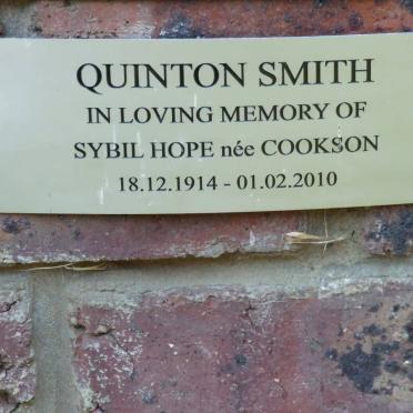 HOPE Sybil nee COOKSON 1914-2010
