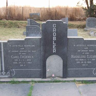 GROBLER Carel Frederick 1899-1963 &amp; Magdalena Elizabeth NAUDE 1914-1969