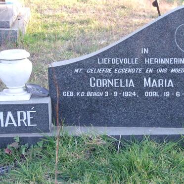 MARE Cornelia Maria nee V.D. BERGH 1924-1965