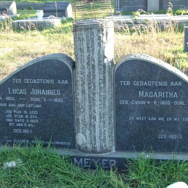MEYER Lucas Johannes 1903-1965 &amp; Magaritha GIBSON 1905-1975