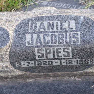 SPIES Daniel Jacobus 1920-1968
