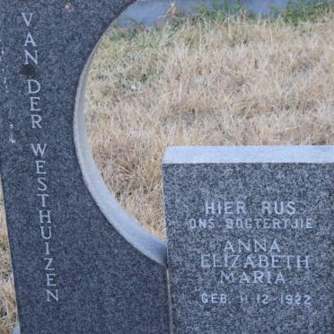WESTHUIZEN Anna Elizabeth Maria, van der 1922-