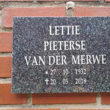 PIETERSE Lettie, VAN DER MERWE 1932-2018