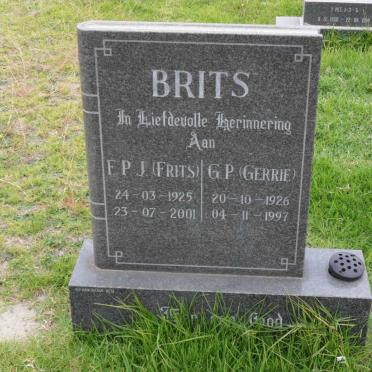 BRITS F.P.J. 1925-2001 &amp; G.P. 1926-1997