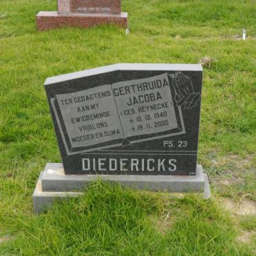 DIEDERICKS Gerthruida Jacoba nee REYNECKE 1940-2000