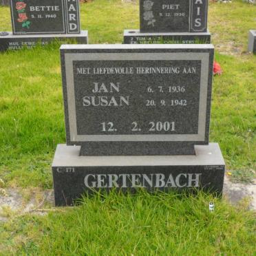 GERTENBACH Jan 1936-2001 &amp; Susan 1942-2001