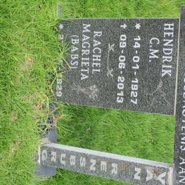 RENSBURG Hendrik C.M., van 1927-2013 &amp; Rachel Magrieta 1929-