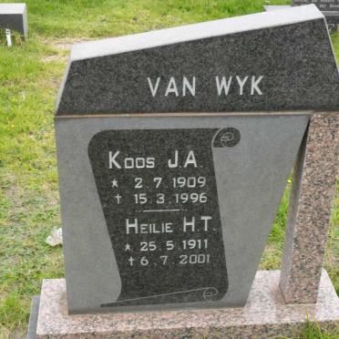WYK J.A., van 1909-1996 &amp; H.T. 1911-2001