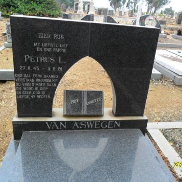 ASWEGEN Petrus L., van 1945-1981