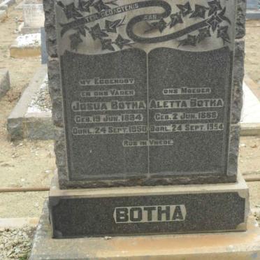 BOTHA Josua 1884-1950 &amp; Aletta 1888-1954