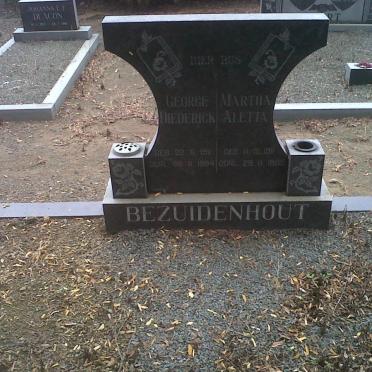 BEZUIDENHOUT George Diederick 1911-1994 &amp; Martha Aletta 1911-1985