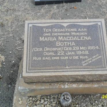 BOTHA Maria Magdalena nee DROSKIE 1864-1948